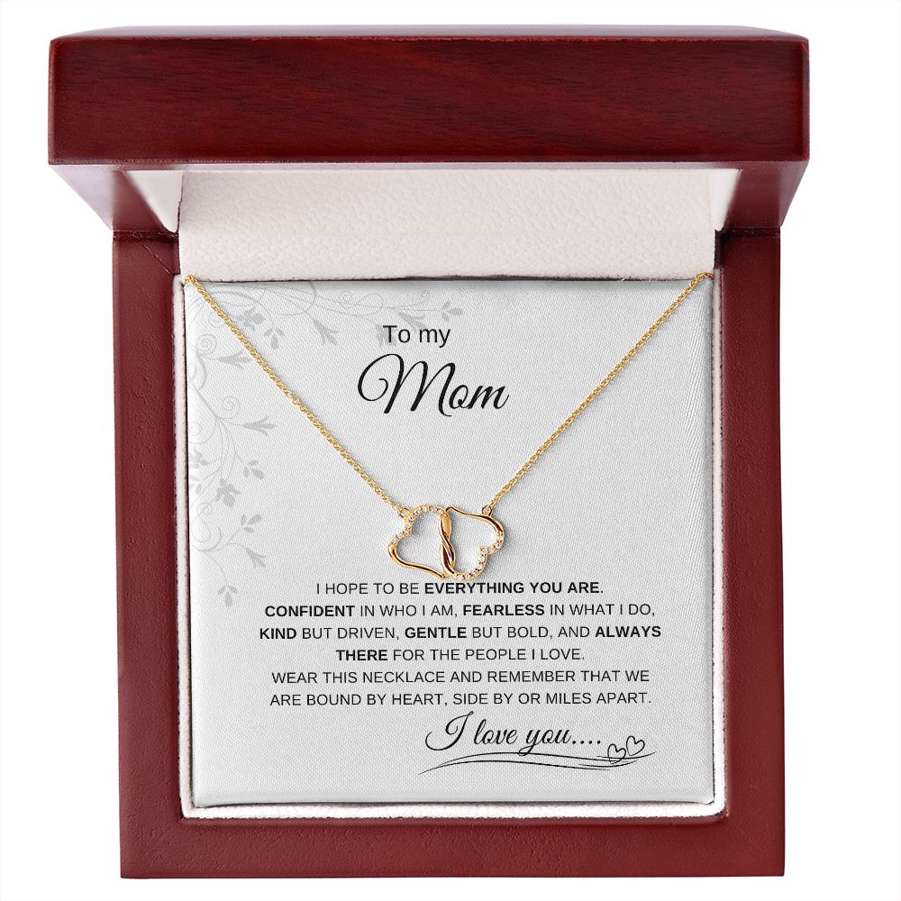 BEING A MOM IS A WORK OF HEART MOM HEARTS NECKLACE