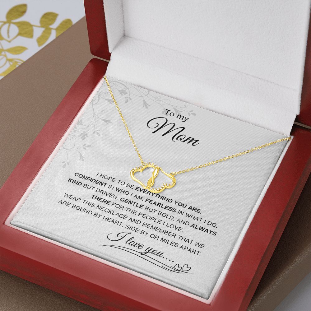 BEING A MOM IS A WORK OF HEART MOM HEARTS NECKLACE
