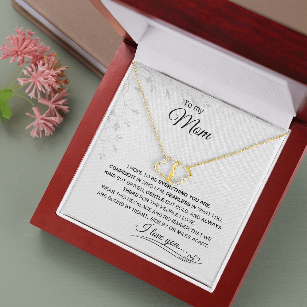 BEING A MOM IS A WORK OF HEART MOM HEARTS NECKLACE
