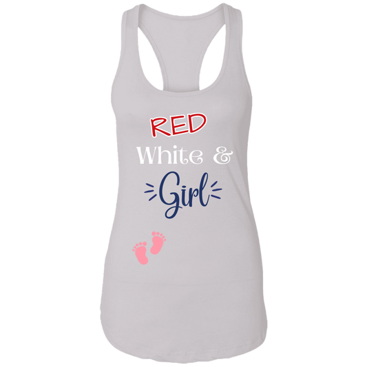 Red White and Girl pregnancy shirt,